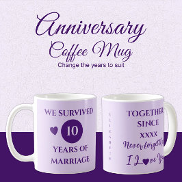 Caneca De Café Mulher: 10 anos de casamento ano púrpura