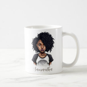 Caneca De Café Mulher Afro Chic e Classy