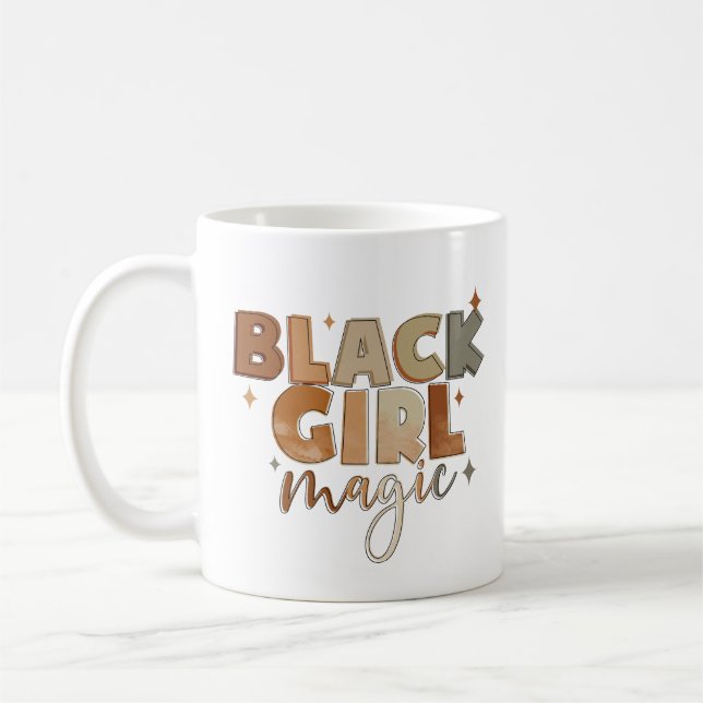 Caneca De Café Mulher Afro Mágica Negra (Esquerda)