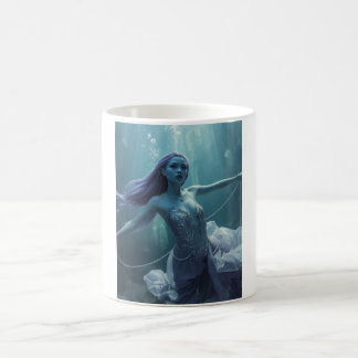Caneca De Café Mulher Alien de Cristal Subaquático – Fantasia Eté