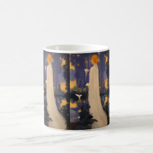 Caneca De Café Mulher Art Nouveau Etérea por Lírios-de-callas ao 