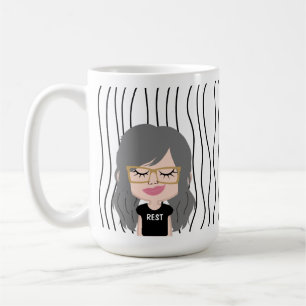 Caneca De Café Mulher Bela Esmirante Lançou Mug. Escolha o seu ol