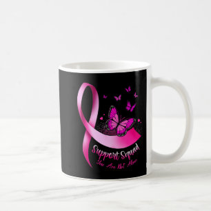 Caneca De Café Mulher Borboleta Suporta Cancer de Mama de Esquadr