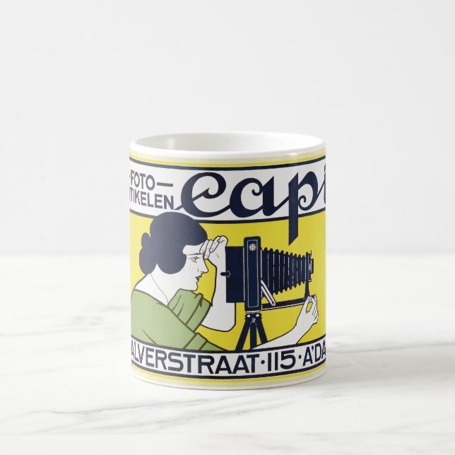Caneca De Café Mulher-Câmera, Fotógrafo, Van Caspel (Centro)