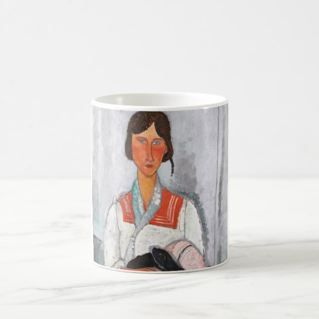 Caneca De Café Mulher cigana com bebê, Modigliani (Centro)