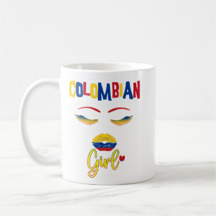 Caneca De Café Mulher colombiana orgulhosa de ser da Colômbia