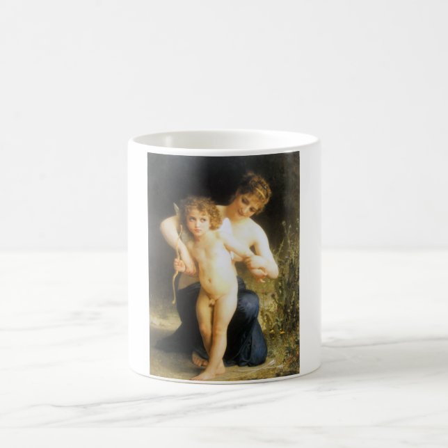 Caneca De Café Mulher com Cupido, Bouguereau (Centro)