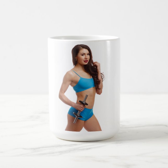 Caneca De Café Mulher com Dumbbell Coffee Mug (Centro)
