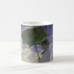 Caneca De Café Mulher com Guarda-Sol de Claude Monet, Arte Antigo<br><div class="desc">O Passeio, Camille Monet e Seu Filho Jean (Mulher com Guarda-Sol) (1875) de Claude Monet é uma pintura vintage impressionista de retrato familiar de arte fina. Uma mãe passeando com seu filho em um campo ou prado de primavera. Ela está segurando um guarda-sol e usando um lindo vestido soprando na...</div>