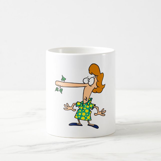 Caneca De Café Mulher Contando Mentiras (Criador carregado)