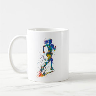Caneca De Café Mulher Correndo