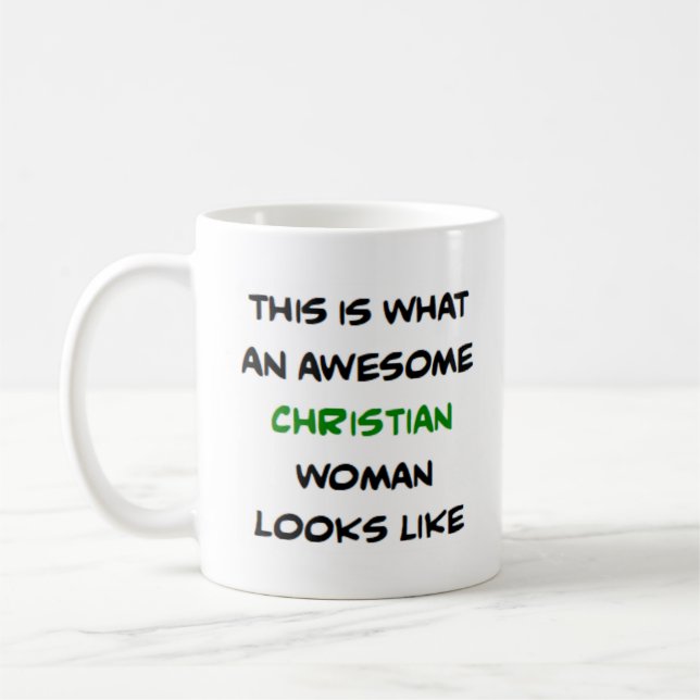Caneca De Café mulher cristã, incrível (Esquerda)
