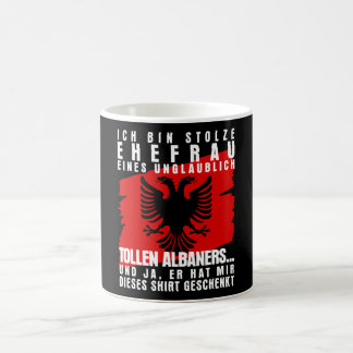Caneca De Café Mulher de bandeira albanesa albanesa