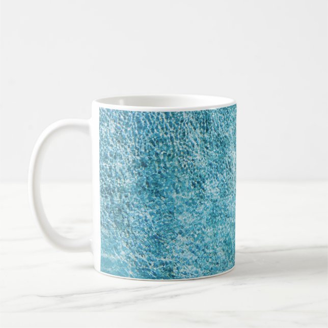 Caneca De Café Mulher de biquíni preto e sol branco (Esquerda)