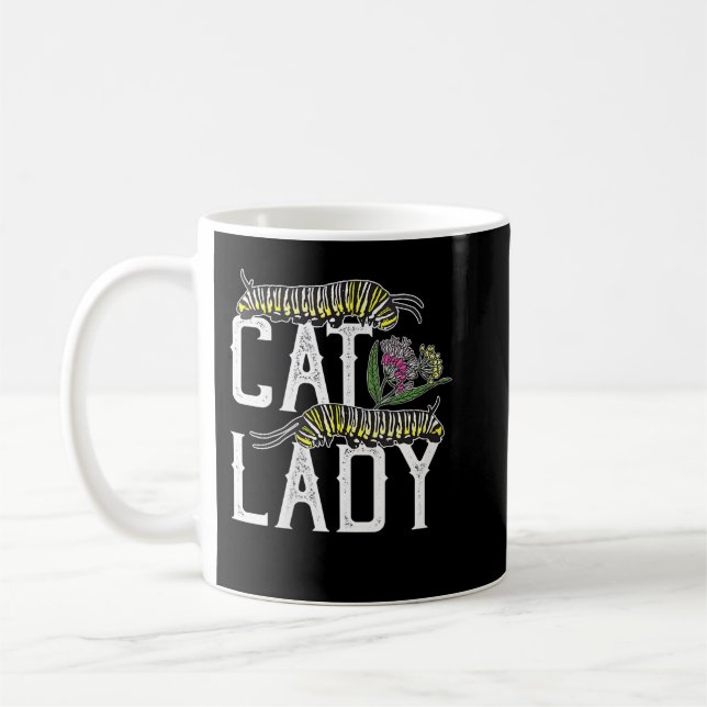 Caneca De Café Mulher de Gato - Bolinha de Monarca Engraçada Cate (Esquerda)