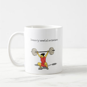 Caneca De Café Mulher de Metal Pesado (Quadrado)