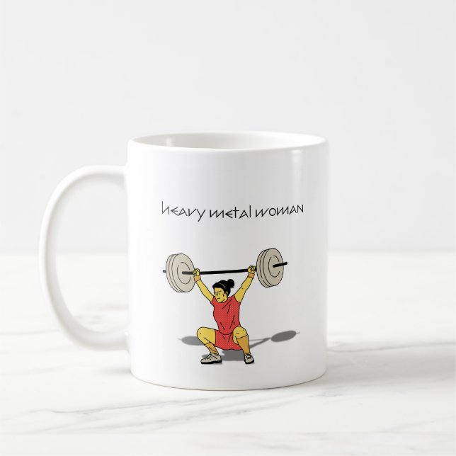 Caneca De Café Mulher de Metal Pesado (Quadrado) (Esquerda)