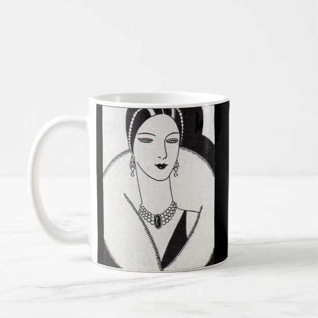 Caneca De Café Mulher deco de 1928 (Esquerda)