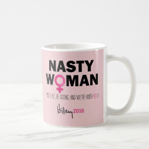 Caneca De Café "Mulher desagradável" Hillary Clinton para o