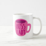 Caneca De Café Mulher do BOSS com café rosa<br><div class="desc">Mulher do BOSS com café rosa</div>