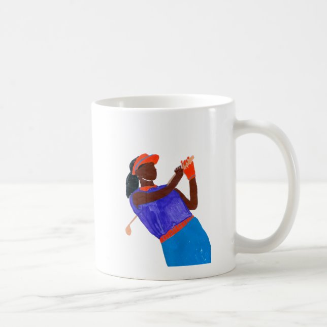 Caneca De Café Mulher do jogador de golfe (Direita)