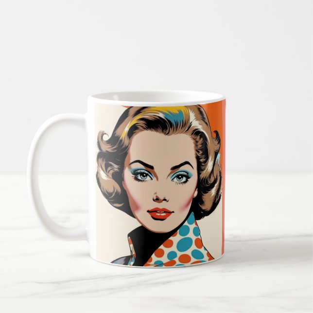 Caneca De Café Mulher dos anos 60 (Esquerda)