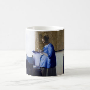 Caneca De Café Mulher em azul, Johannes Vermeer