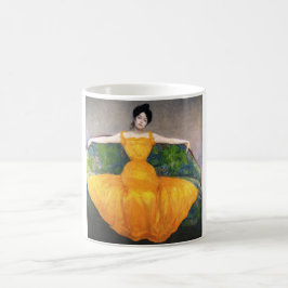 Caneca De Café Mulher em vestido amarelo (por Max Kurzweil)