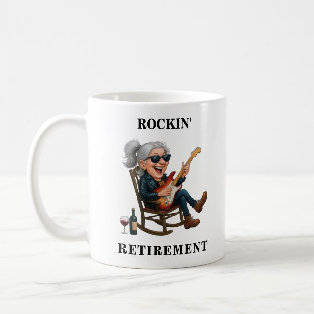 Caneca De Café Mulher Engraçada Aposentadoria (Esquerda)