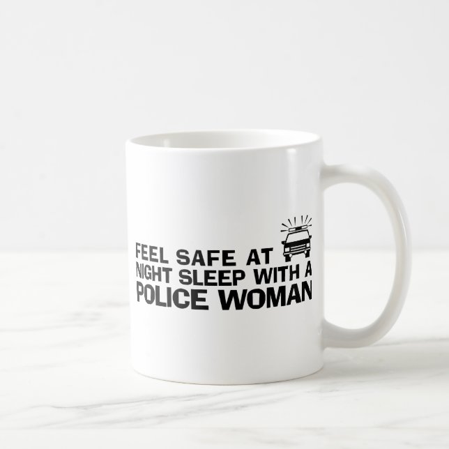 Caneca De Café Mulher Engraçada da Polícia (Direita)