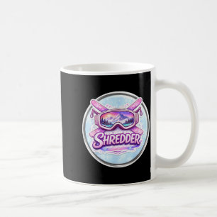 Caneca De Café Mulher esquiadora desbravadora garota esquiadora d