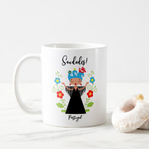 Caneca De Café Mulher fada cantora de caravela portuguesa