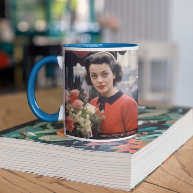 Caneca De Café Mulher Flor 5 dos anos 60 em Paris (Paris 60s Flower Lady 5 Coffee Mug
)