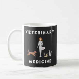 Caneca De Café Mulher geométrica da medicina veterinária