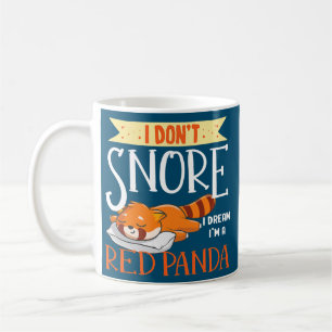 Caneca De Café Mulher Gráfica Panda Vermelha Bonita Dormindo Home