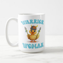 Caneca De Café Mulher Guerreira Bonita Viking Chicken