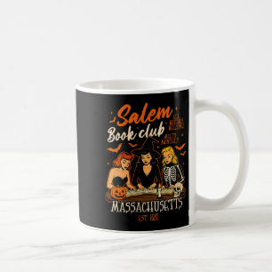 Caneca De Café Mulher: Halloween Livro Lendo Bruxa Salem Book Clu