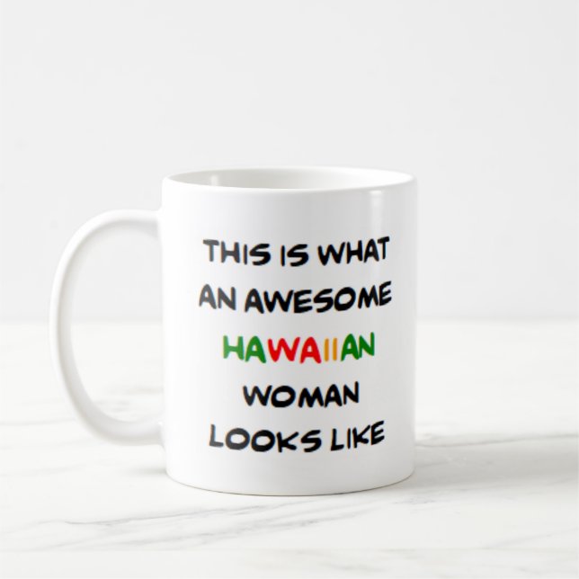 Caneca De Café mulher havaiana, incrível (Esquerda)