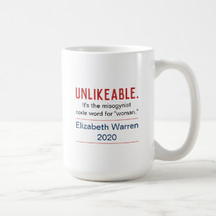 Caneca De Café Mulher Improvável Pro-Elizabeth Warren 2020