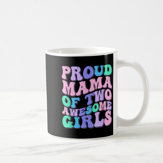 Caneca De Café Mulher mãe de 2 meninas duas filhas dia das mães  (Direita)