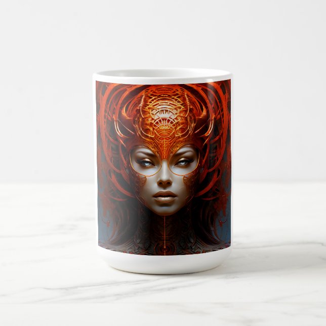 Caneca De Café Mulher mágica fantasista (Centro)