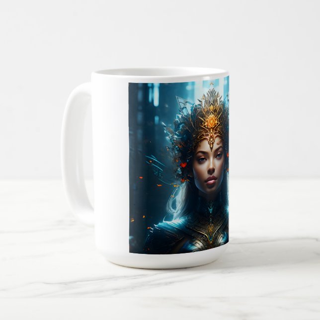 Caneca De Café Mulher mágica fantasista (Frente Esquerda)