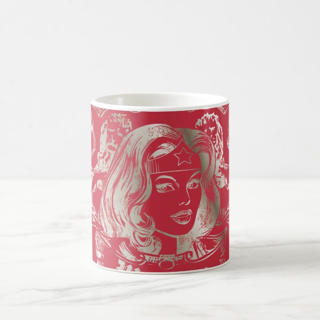 Caneca De Café Mulher Maravilha Prata (Centro)