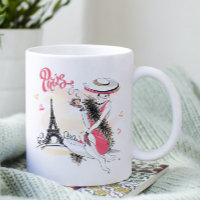 Mulher moderna moderna moda parisiense