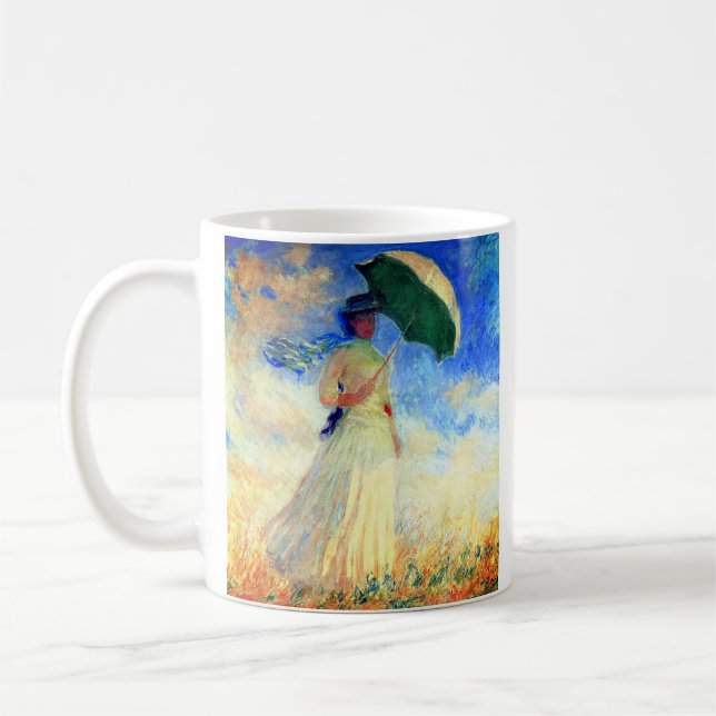 Caneca De Café Mulher Monet com Parasol à Direita (Esquerda)