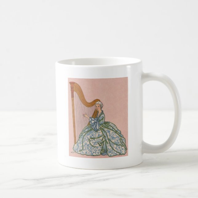 Caneca De Café Mulher na harpa (Direita)