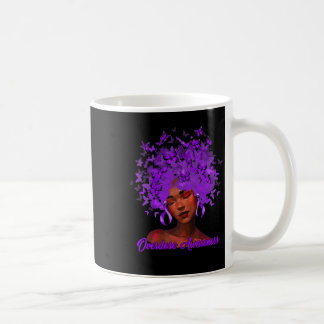 Caneca De Café Mulher Negra Africana Sobredosagem de Fita Roxa Aw