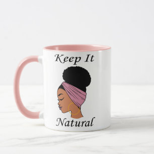 Caneca de café - mulher negra com cabelo natural