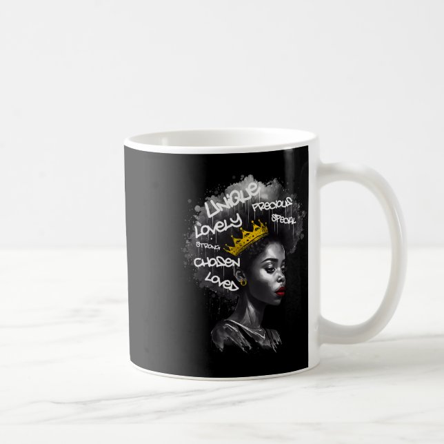 Caneca De Café Mulher Negra Fabulosa Com Palavras Empoderadoras E (Direita)
