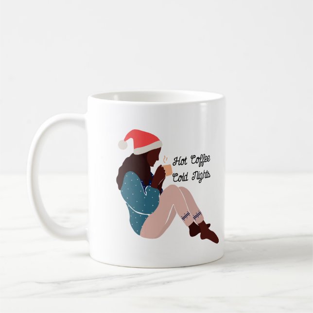 Caneca De Café Mulher Negra Ilustrada Coffee Mug (Esquerda)